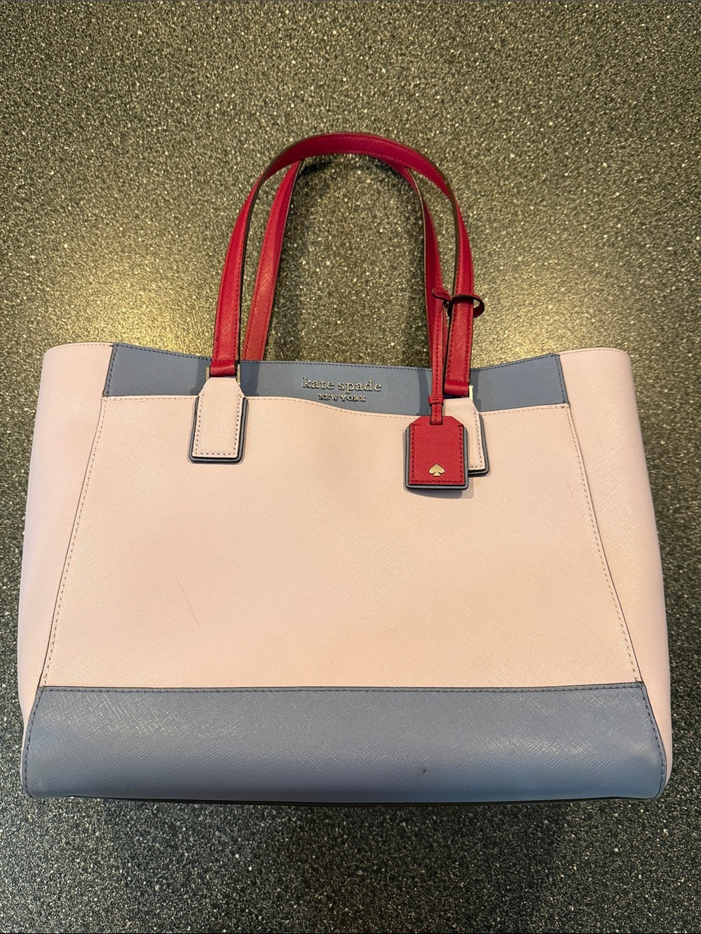 kate spade Women’s Purple, Blue & Red Leather Colorblock Tote with Tag